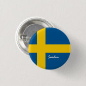 Schweden-Taste, patriotische Schwedische Flaggenmo Button (Vorne & Hinten)