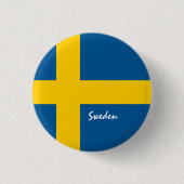 Schweden-Taste, patriotische Schwedische Flaggenmo Button (Vorderseite)