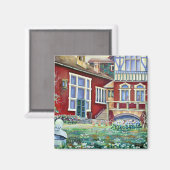 Schweden, Traditionelle Landschaft Magnet (Vorderseite/Rückseite)