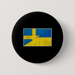 Schweden Ukraine Flagge Schwedische Ukrainische Na Button