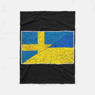 Schweden Ukraine Flagge Schwedische Ukrainische Na Fleecedecke