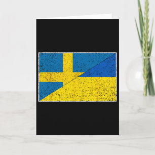 Schweden Ukraine-Flagge Schwedische Ukrainische Na Karte