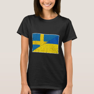 Schweden Ukraine-Flagge Schwedische Ukrainische Na T-Shirt
