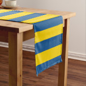 Schweden Ukraine Flagge Streifen Linien Muster bla Kurzer Tischläufer (Beispiel)