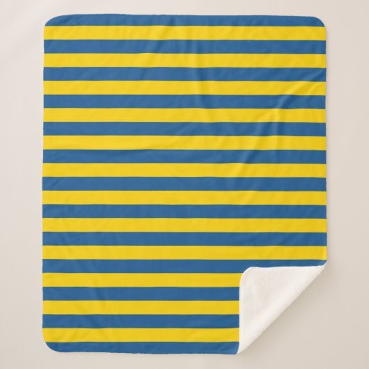 Schweden Ukraine Flagge Streifen Linien Muster bla Sherpadecke (Vorderseite)