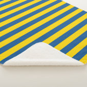 Schweden Ukraine Flagge Streifen Linien Muster bla Sherpadecke (3/4)