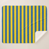 Schweden Ukraine Flagge Streifen Linien Muster bla Sherpadecke (Vorderseite (Horizontal))