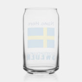 Schweden und die schwedische Flagge - Blaue Person Dosenglas (Rückseite)