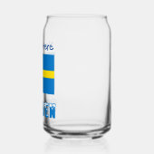 Schweden und die schwedische Flagge - Blaue Person Dosenglas (Links)