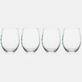 Schweden und die schwedische Flagge - Blaue Person Weinglas Ohne Stiel (Links)