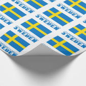 Schweden und die schwedische Flagge Geschenkpapier (Ecke)