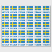 Schweden und die schwedische Flagge Geschenkpapier (Flach)