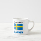 Schweden und die schwedische Flagge mit Ihrem Name Espressotasse (Rechts)