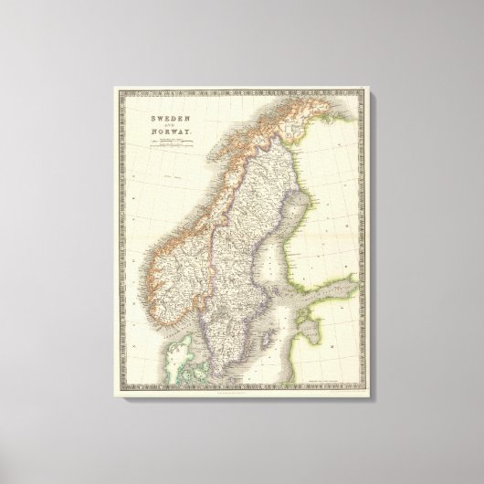 Schweden und Norwegen 10 Leinwanddruck (Vorderseite)