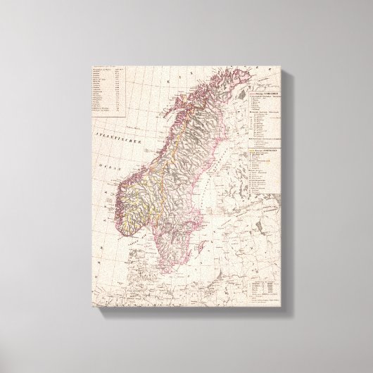 Schweden und Norwegen 3 Leinwanddruck (Vorderseite)