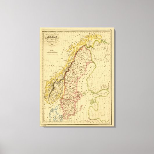 Schweden und Norwegen 3 Leinwanddruck (Vorderseite)