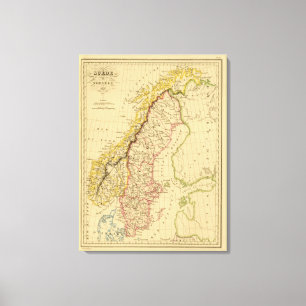 Schweden und Norwegen 3 Leinwanddruck