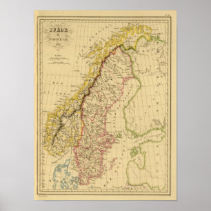 Schweden und Norwegen 3 Poster