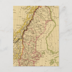 Schweden und Norwegen 3 Postkarte