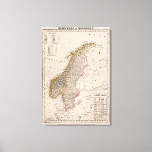 Schweden und Norwegen 4 Leinwanddruck