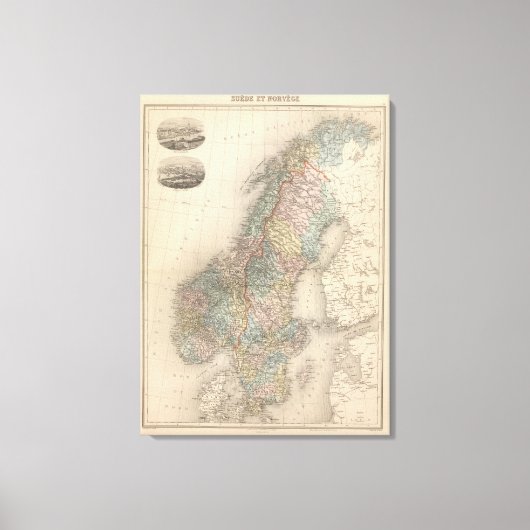 Schweden und Norwegen 4 Leinwanddruck (Vorderseite)