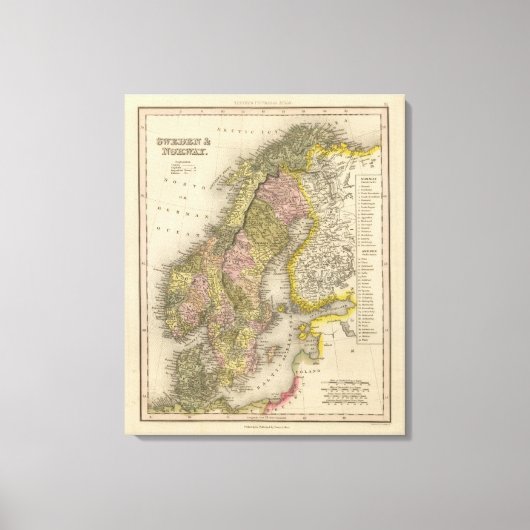 Schweden und Norwegen 5 Leinwanddruck (Vorderseite)