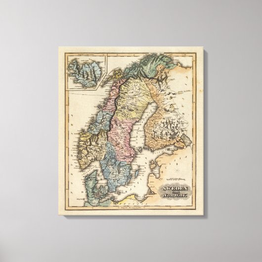 Schweden und Norwegen 5 Leinwanddruck (Vorderseite)