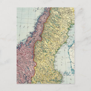 Schweden und Norwegen 5 Postkarte