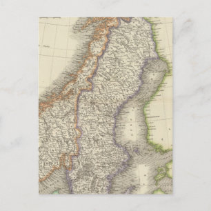 Schweden und Norwegen 6 Postkarte