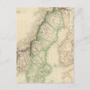 Schweden und Norwegen 7 Postkarte