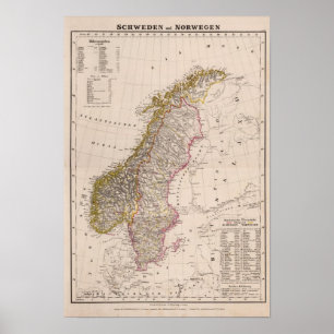 Schweden und Norwegen 8 Poster