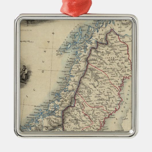 Schweden und Norwegen 8 Silbernes Ornament (Vorne)