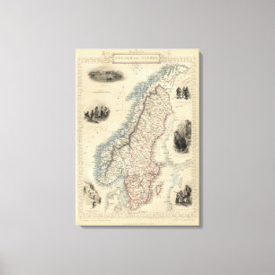 Schweden und Norwegen 9 Leinwanddruck