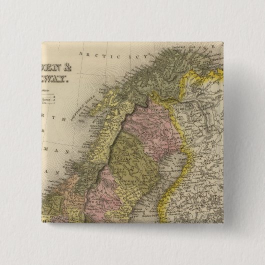 Schweden und Norwegen Button (Vorderseite)