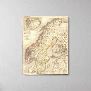 Schweden und Norwegen Leinwanddruck