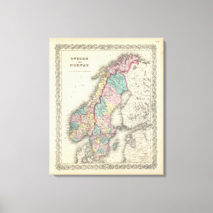 Schweden und Norwegen Leinwanddruck