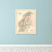 Schweden und Norwegen Leinwanddruck (Insitu (Holzboden))