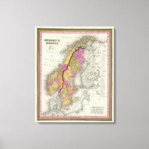 Schweden und Norwegen Leinwanddruck