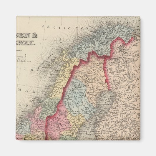 Schweden und Norwegen Magnet (Vorne)