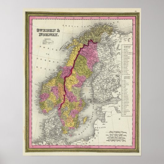 Schweden und Norwegen Poster (Vorne)