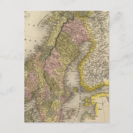 Schweden und Norwegen Postkarte (Vorderseite)