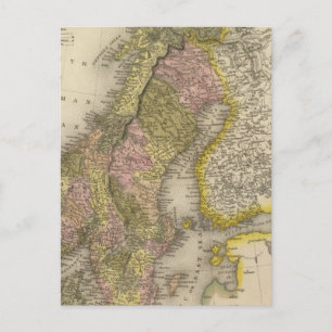 Schweden und Norwegen Postkarte