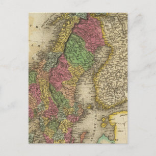 Schweden und Norwegen Postkarte