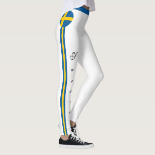 Schweden und Schweden Flag Mode, Reise-/Sportfans Leggings