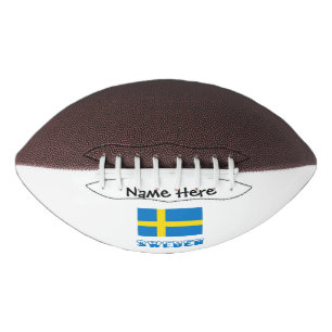 Schweden und schwedische Flagge personalisiert  Football