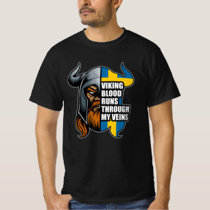 Schweden Viking Blut läuft durch meine Venen Viki T-Shirt