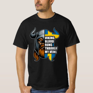 Schweden Viking Blut läuft durch meine Venen Vikin T-Shirt