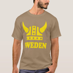 Schweden Viking Hat Shield Helm mit Hörnern T-Shirt