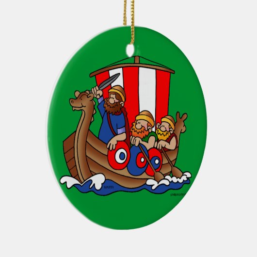 Schweden - Viking-Weihnachtsverzierung Keramik Ornament (Rechts)