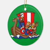 Schweden - Viking-Weihnachtsverzierung Keramik Ornament (Links)